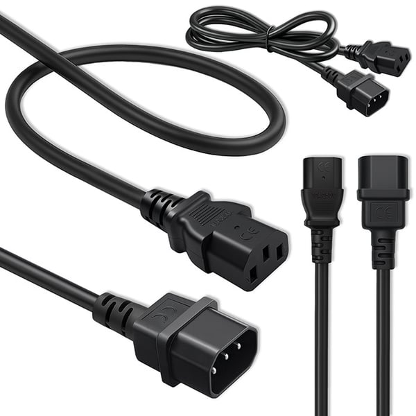 Qoltec IEC C13/C14 strømforlængelseskabel 3x1,0mm² 1,8m
