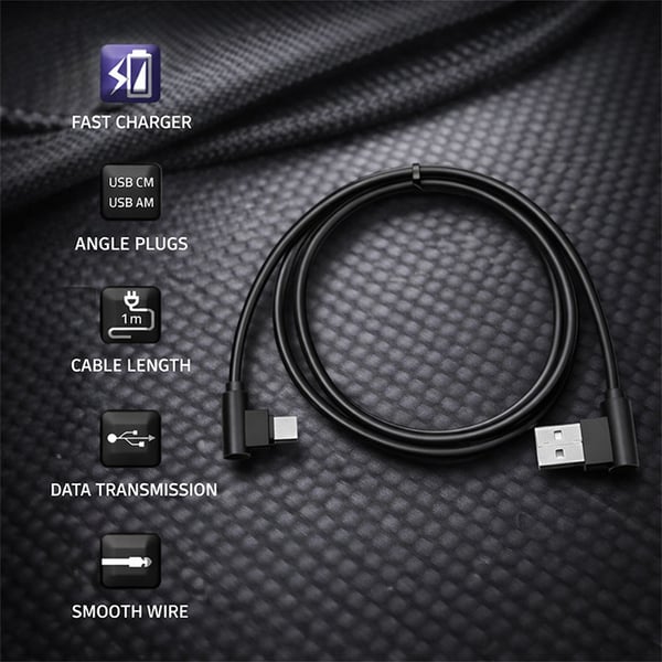 Qoltec USB Type C Han-kabel | USB 2.0 A Han | 1 m