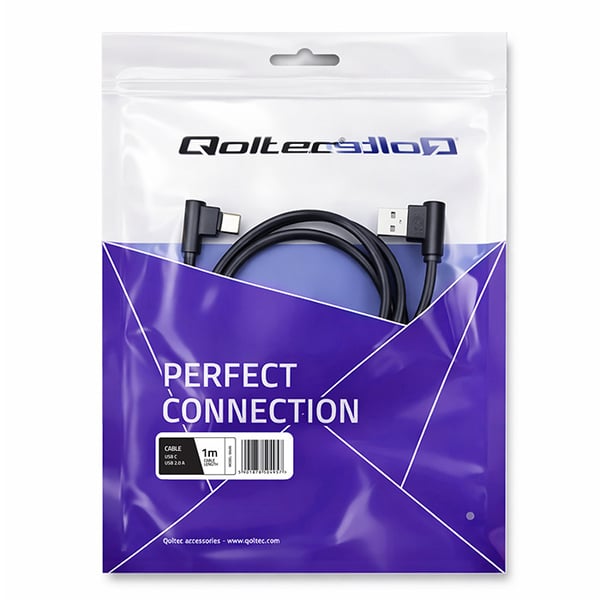 Qoltec USB Type C Han-kabel | USB 2.0 A Han | 1 m