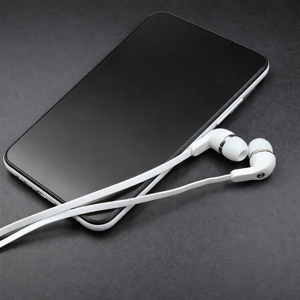 Qoltec In-Ear hörlurar med mikrofon vita