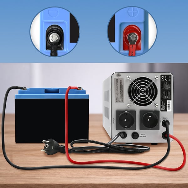 Qoltec LiFePO4 lithiumjernfosfatbatteri 12,8V 24Ah 307,2Wh med BMS