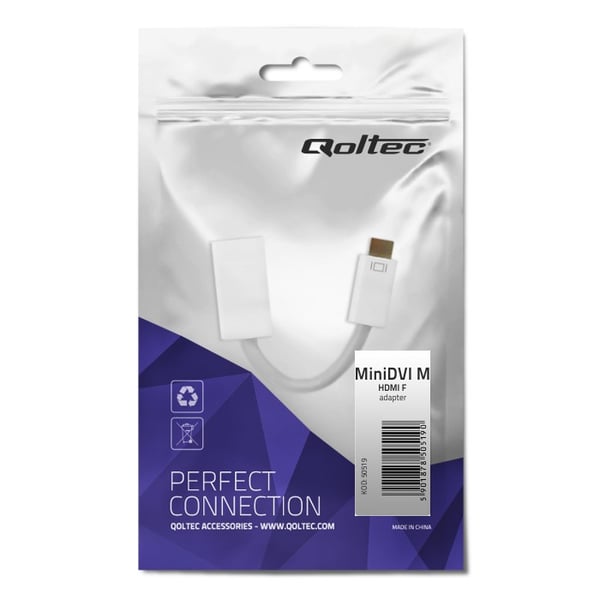 Qoltec Mini DVI-han til HDMI-hun adapter 0,15 m
