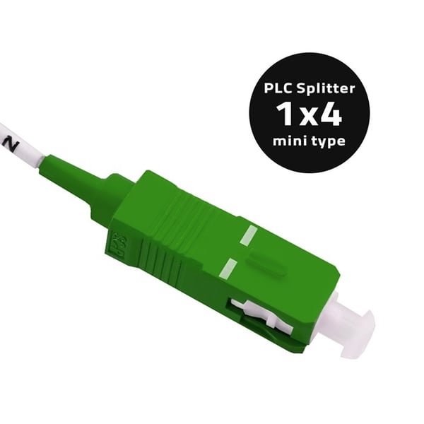 Qoltec splitter 1x4 SC/APC - SC/APC G.657A singelmod 0,9 mm