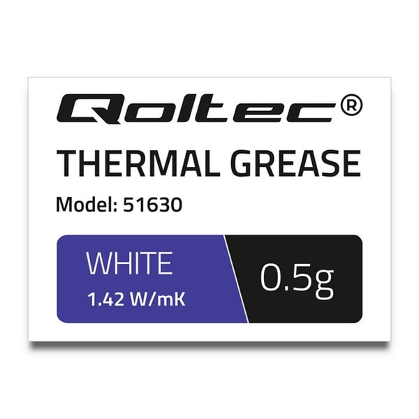 Qoltec värmepasta 1,42 W/mK 0,5 g vit