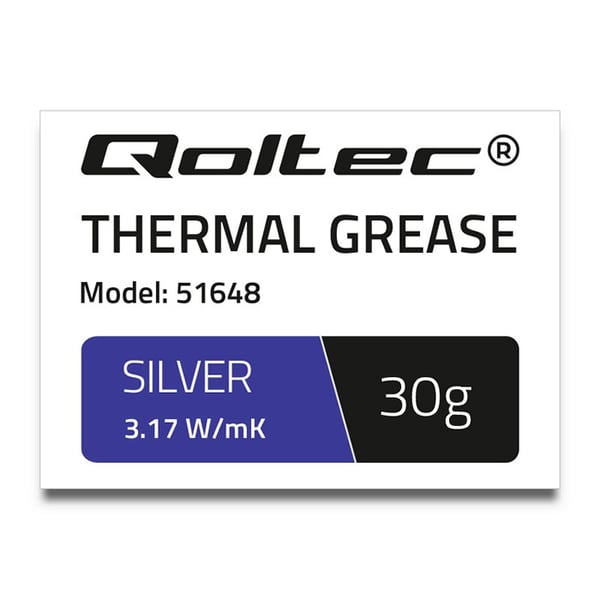 Qoltec värmepasta 3,17 W/mK 30 g silver