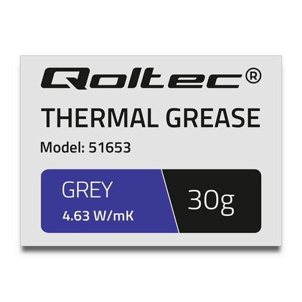 Qoltec varmepasta 4,63 W/mK 30 g grå