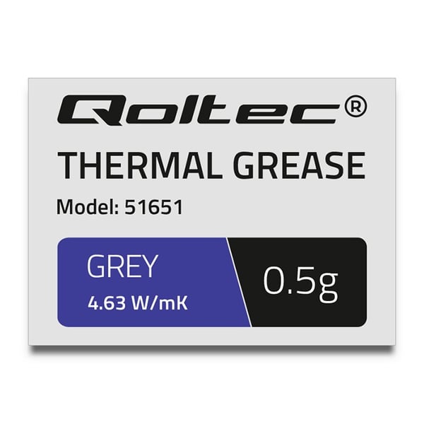 Qoltec termisk pasta 4,63 W/mK 0,5 g grå