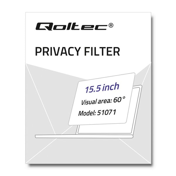 Qoltec GDPR privatlivsfilter til MacBook Pro Touch Bar 15,5" (2016-2018) øjenbeskyttelse