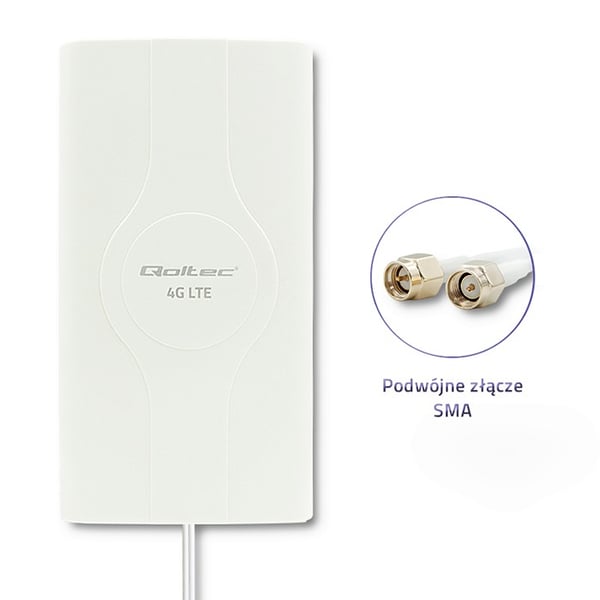 Qoltec 4G LTE -kaksoisantenni kahdella SMA-liittimellä | 30dBi | Sisäinen