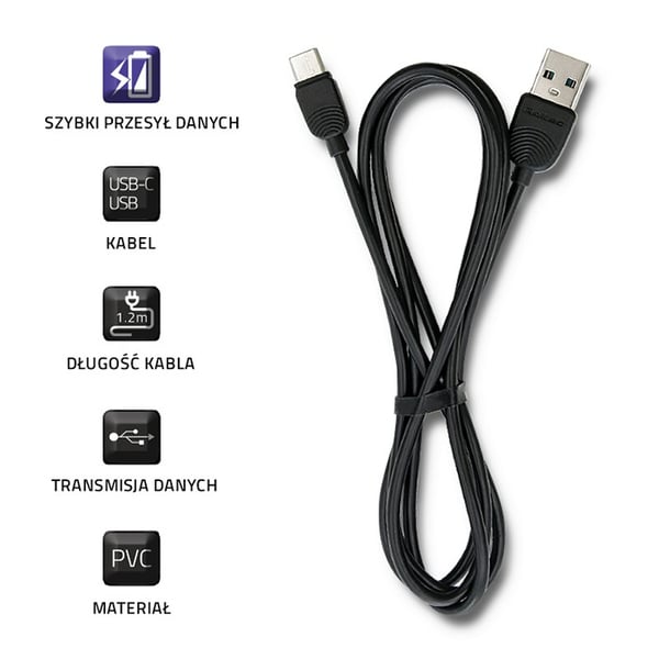 Qoltec ultrahurtig USB type C til USB 2.0 A datakabel 1,2 m