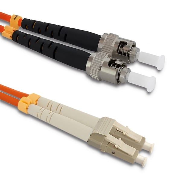 Qoltec fiberoptisk patchkabel LC/UPC - ST/UPC multiläge 50/125 OM2 duplex 2m