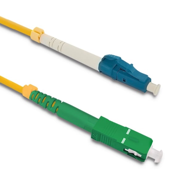 Qoltec fiberoptisk patchkabel LC/UPC - SC/APC singelmod 9/125 G652D simplex 1m