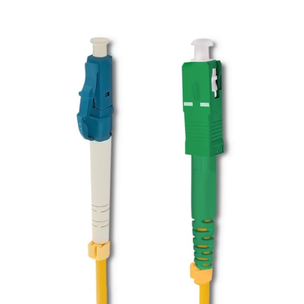 Qoltec fiberoptisk patchkabel LC/UPC - SC/APC singelmod 9/125 G652D simplex 1m