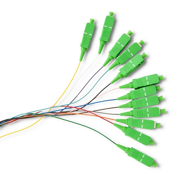 Qoltec 12 x fiberkabel pigtail SC/APC singelmod G652D 2m