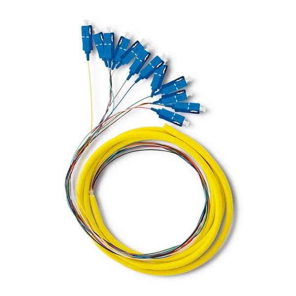 Qoltec 12 x Kuituoptinen Pigtail SC/UPC | Yksimuoto | G657A2 | 2m