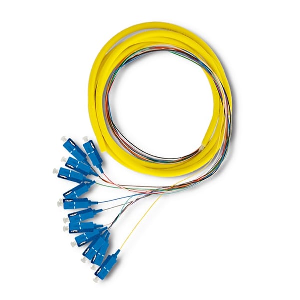 Qoltec 12x fiberoptisk pig-tail SC/UPC singlemod G657A2 2m