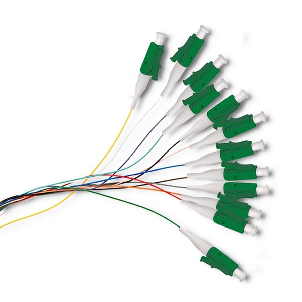 Qoltec 12 x Kuituoptinen Pigtail LC/APC | Yksimuoto | G652D | 2m