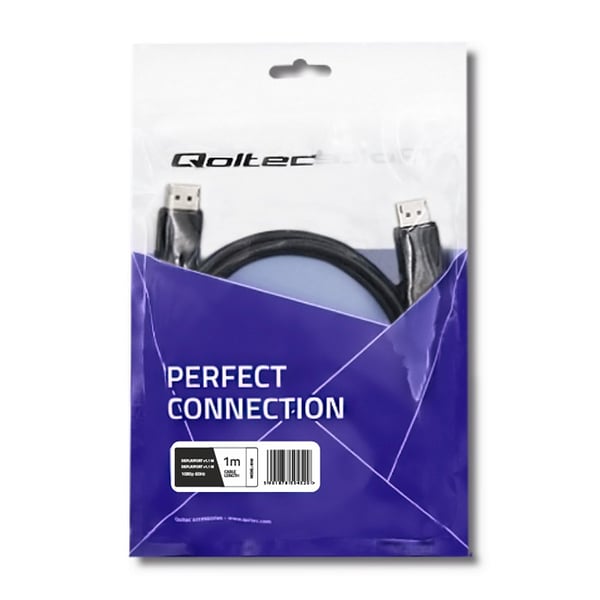 Qoltec DisplayPort v1.1 hane till hane 4K 1 m