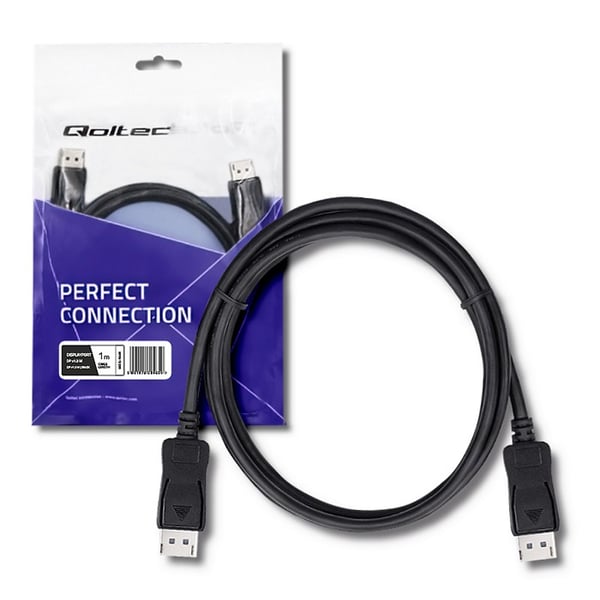 Qoltec DisplayPort v1.3 han til DisplayPort v1.3 han 8K kabel 1 m