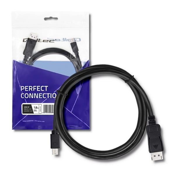 Qoltec Mini DisplayPort v1.1 uros | DisplayPort v1.1 uros | 4K | 1,8 m