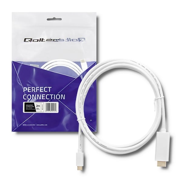 Qoltec USB 3.1 Tyyppi C Uros / HDMI A Uros Kaapeli | 4K | Vaihtoehtoinen Tila | 2m