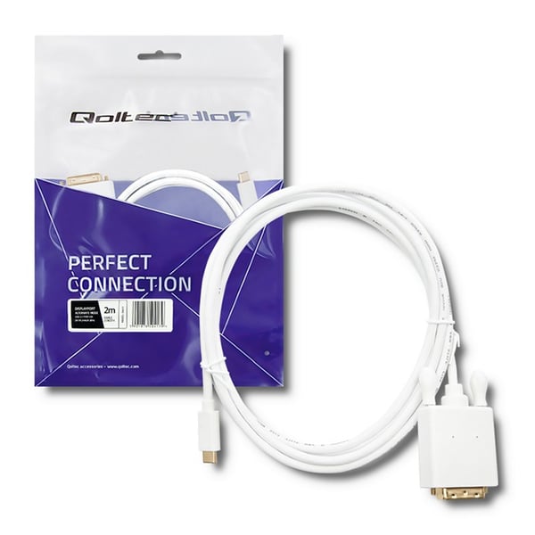 Qoltec USB 3.1 Typ C hane/DVI hane-kabel 4K alternativt läge 2 m