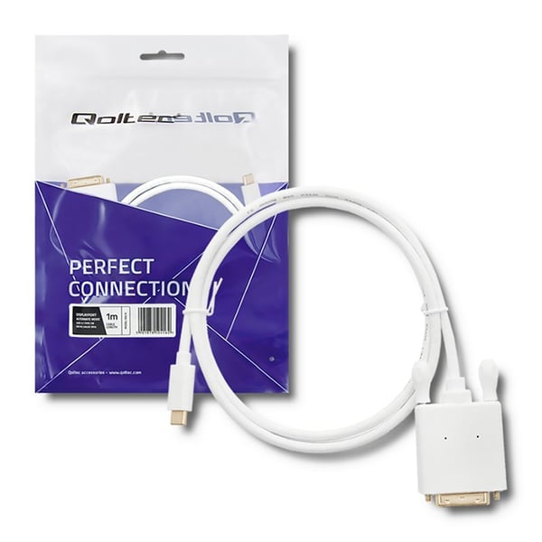 Qoltec USB 3.1 typ C hane/DVI hane-kabel 4K alternativläge 1 m