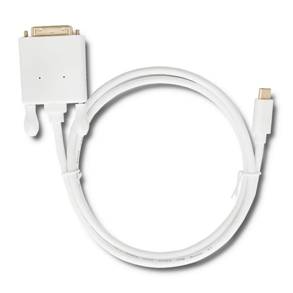 Qoltec USB 3.1 typ C hane/DVI hane-kabel 4K alternativläge 1 m