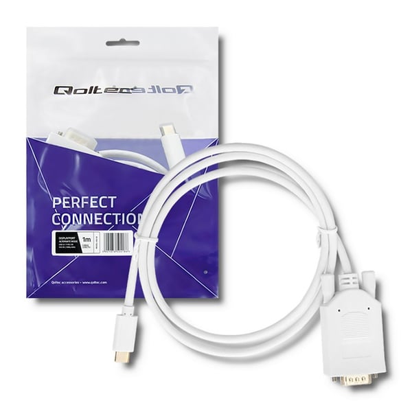 Qoltec USB 3.1 Type C til VGA-kabel, FULL HD, alternativ tilstand, 1 m