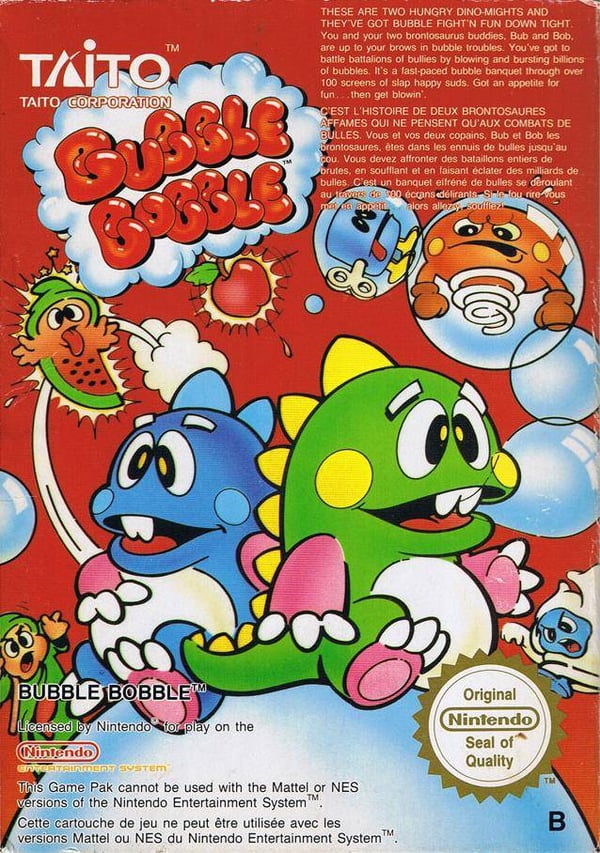 Bubble Bobble - Nintendo 8-bit/NES - PAL B/SCN (Begagnad)
