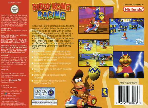 Diddy Kong Racing - Nintendo 64/N64 - PAL/EUR (Begagnad)
