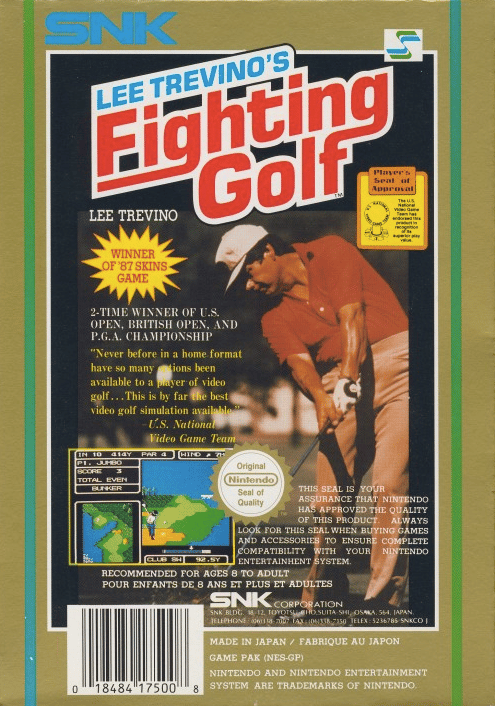 Lee Trevino´s Fighting Golf - Nintendo 8-bit/NES - PAL B/SCN (BRUKT VARE)