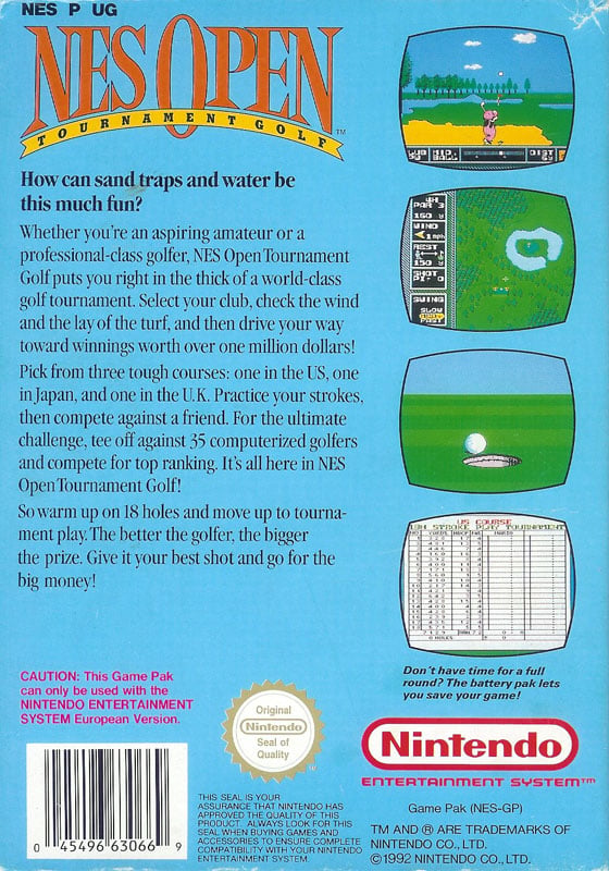 NES Open Golf - Nintendo 8-bit/NES - PAL B/SCN (BRUKT VARE)