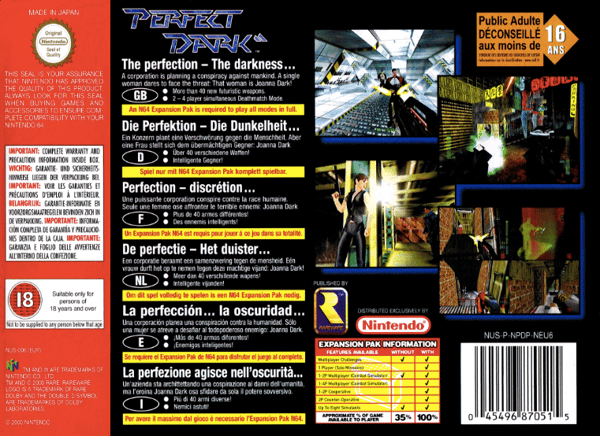 Perfect Dark - Nintendo 64/N64 - PAL/EUR (BRUKT VARE)