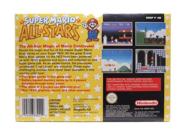 Super Mario All-Stars - Supernintendo/SNES - PAL/SCN/EUR (BRUKT VARE)