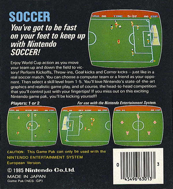 Soccer - NES - Nintendo 8-bit/NES - PAL B/SCN (BRUKT VARE)