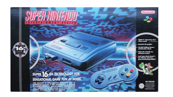 Super Nintendo Console incl Super Mario World SCN (BRUKT VARE)