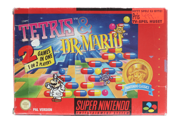 Tetris & Dr. Mario - Supernintendo/SNES - PAL/SCN/EUR (BRUGT VARE)