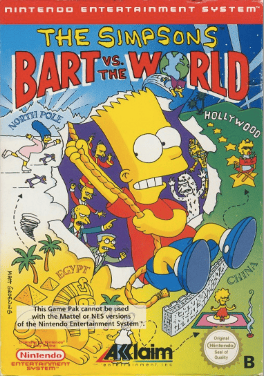 The Simpsons Bart vs. the World - Nintendo 8-bit/NES - PAL B/SCN (Begagnad)