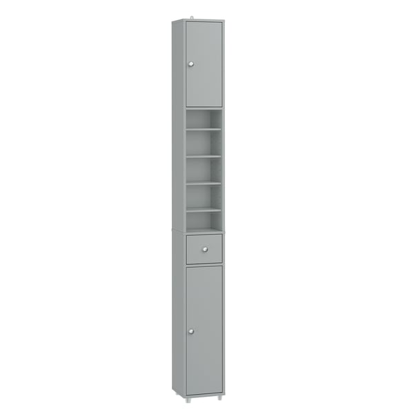 SoBuy Smalt højskab - Vandafvisende| Grå Højskab 20x20x180cm BZR34-II-HG