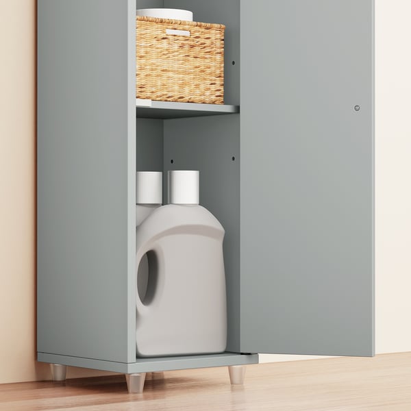 SoBuy Smalt højskab - Vandafvisende| Grå Højskab 20x20x180cm BZR34-II-HG