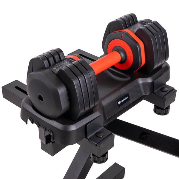 Justerbara hantlar med ställ Durabell, 2 x 6.5 - 24.5 kg, inSPORTline