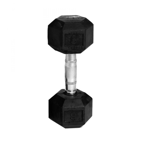 Hexhantel gummi, 9 kg