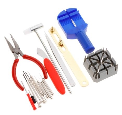 Reparationssæt til ure med 16 værktøjer