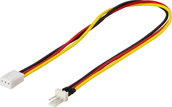 DELTACO forlengningskabel for 3-pins vifter, 30cm