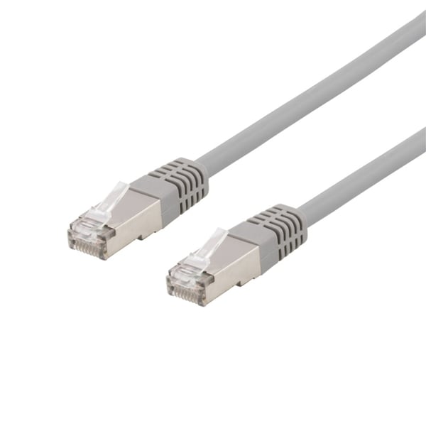 DELTACO S/FTP Cat6 laitekaapeli, LSZH, 3m, harmaa