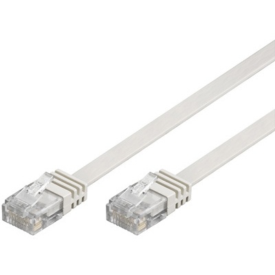 DELTACO U/UTP Cat6 patchkabel, fladt, guldpletterede stik, 5m,