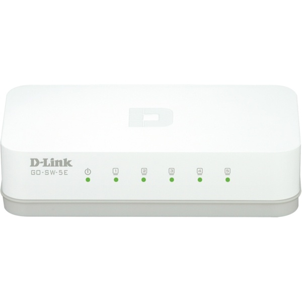 D-link 5-Port Ethernet Easy Desktop Switch, 5-port 10/100Mbps, hvid