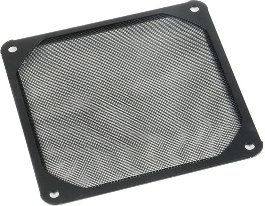 AKASA blæserfilter af aluminium, 120x120mm, sort