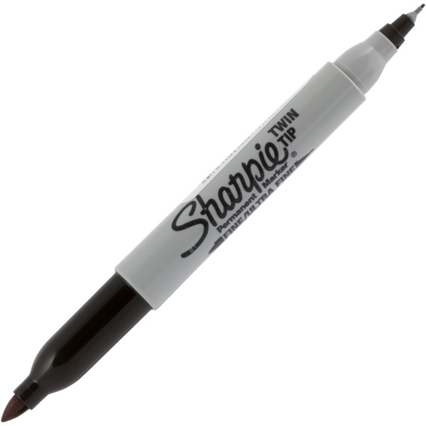 12-Pack Sharpie Twin Tip Permanent Marker, permanent markørtusch, rund spids/